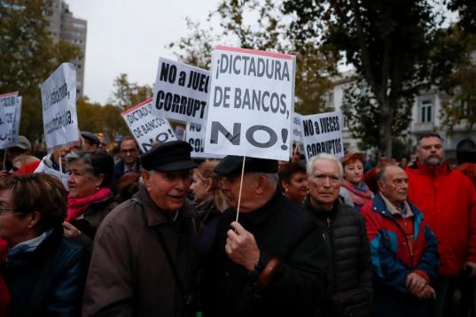Manifestación ante el Tribunal Supremo en Madrid.