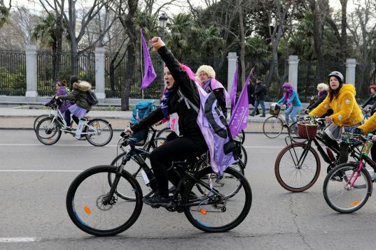 Protesta en bici en Madrid