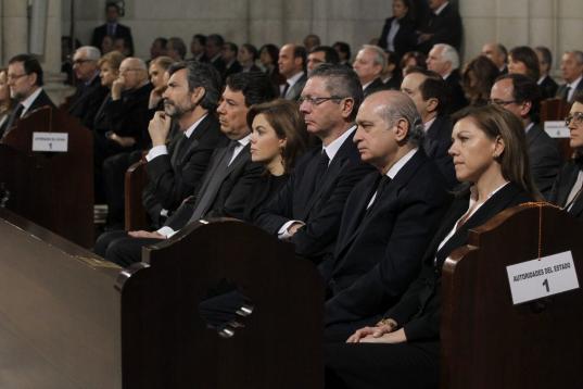 Autoridades en la catedral de Madrid.