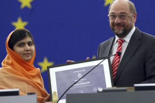 Malala Yousafzai, atacada por los talibanes en Pakistan, ha sido una de las premiadas con el Sajarov. El suyo se le concedió en 2013.