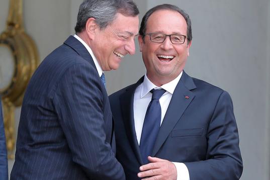 Con Francois Hollande en París, en 2014.