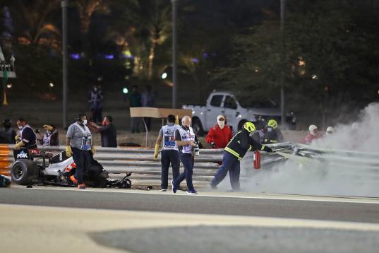 Terrible accidente de Grosjean en el Gran Premio de Bahrein