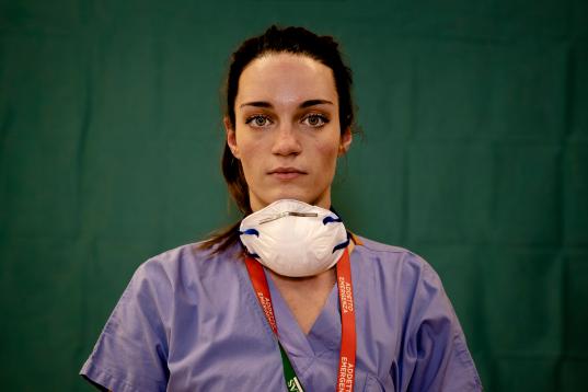 Martina Papponetti, enfermera del hospital Humanitas Gavazzeni de Bergamo, en primera línea de la pandemia. 