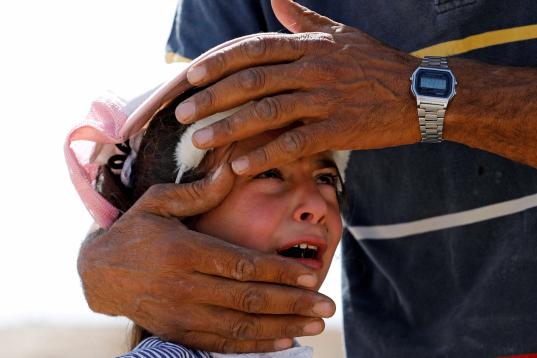 Una niña palestina llora después de que soldados de Israel demoliese su casa cerca de Hebrón, Cisjordania, el 30 de septiembre. 