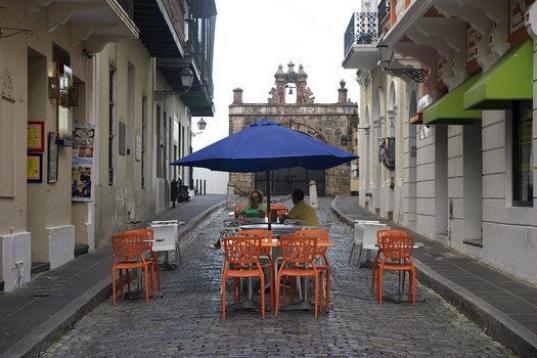 Una terraza en San Juan, capital de Puerto Rico.
