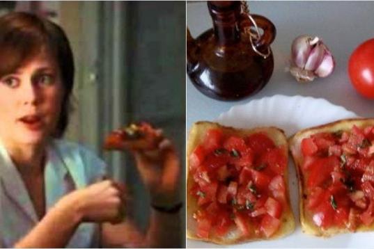 INGREDIENTES: dos rebanadas de pan rústico, un tomate, sal, pimienta, aceite de oliva, albahaca y ajo.

Mira aquí la receta completa.
