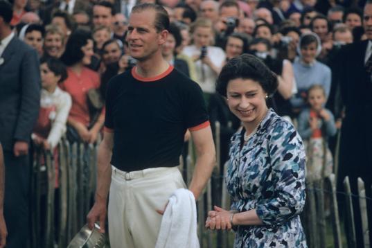Con la copa Windsor en 1955.
