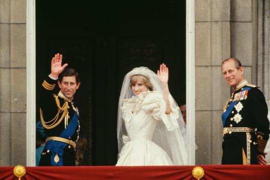 En la boda de Lady Di y el príncipe Carlos en 1981.