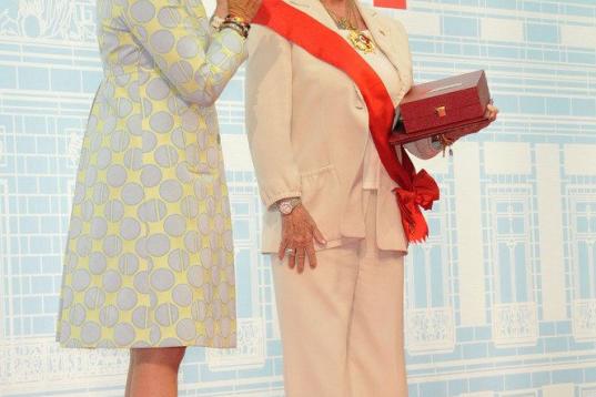 Morgan condecorada durante la entrega de las medallas de la Orden del 2 de mayo con motivo del día de la Comunidad de Madrid

