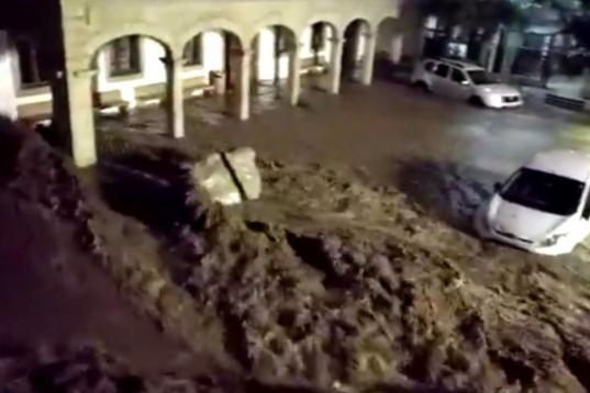 Captura del vídeo donde se aprecia la gravedad de la situación en Sant Llorenc des Cardassar.