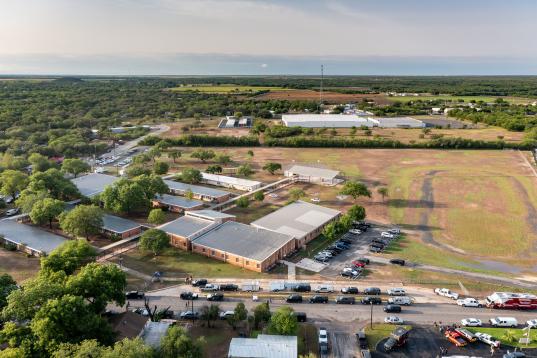 Vista aérea del colegio Robb Elementary