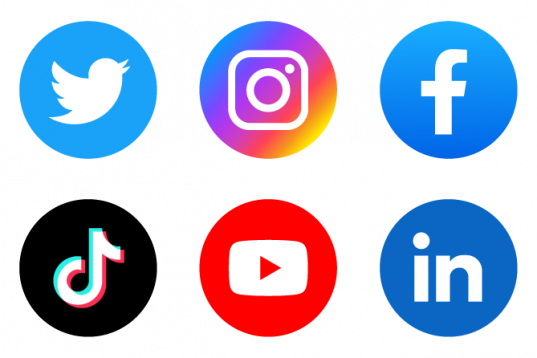 Iconos de las principales redes sociales