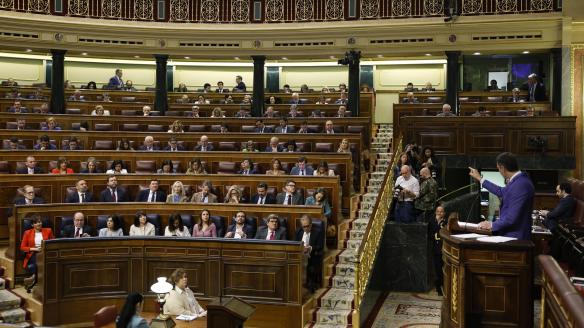El Congreso de los Diputados, durante la moción de censura de Vox.