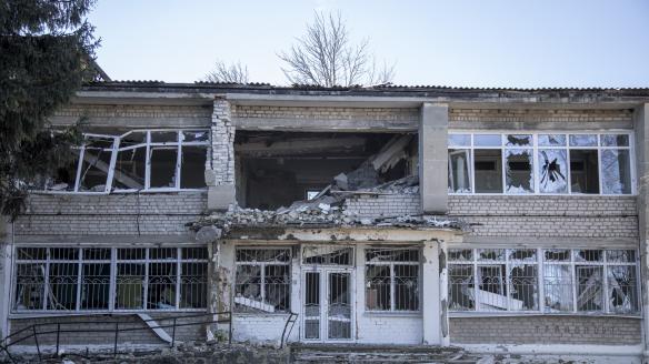 Hospital bombardeado en Ucrania