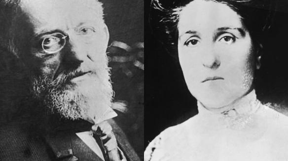 Isidor e Ida Straus, pasajeros del Titanic.