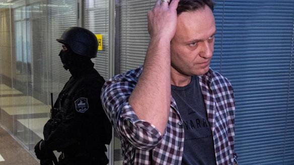 El opositor ruso Alexei Navalny, durante su arresto en 2019.
