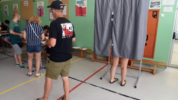 Colegio electoral en Cataluña en unas recientes elecciones