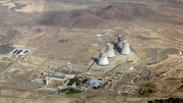 Vista aérea de la central nuclear de Metsamor, en Armenia.