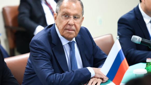 El ministor de Exteriores de Rusia, Sergey Lavrov, en la sede al ONU en Nueva York.