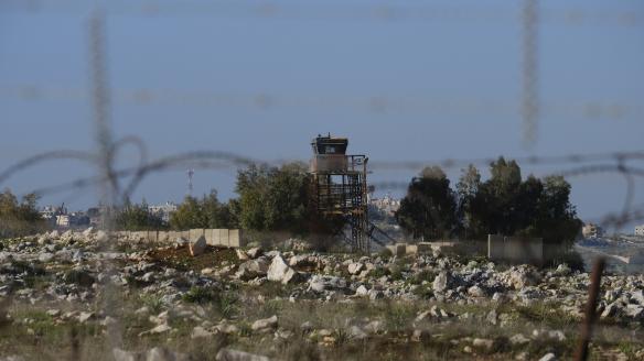 Una torre de vigilancia de Líbano justo tras la frontera con Israel