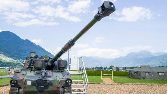 Exhibición militar en Suiza.