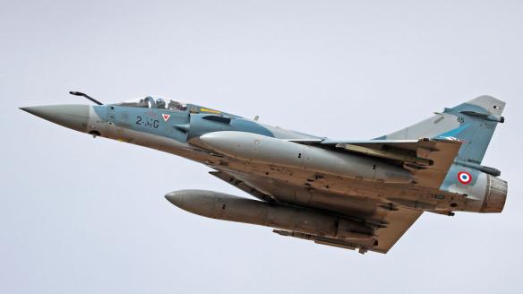 Un Mirage 2000-5F de las Fuerzas Aéreas de Francia.