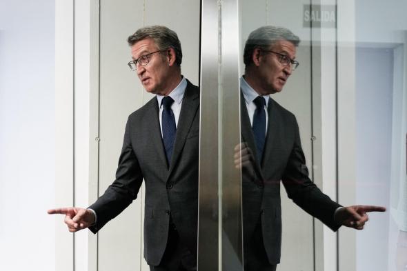 39 Soltamos lastre 39 - El Lider Del Pp Alberto Nunez Feijoo Durante La Rueda De Prensa Convocada Este Viernes En Madrid