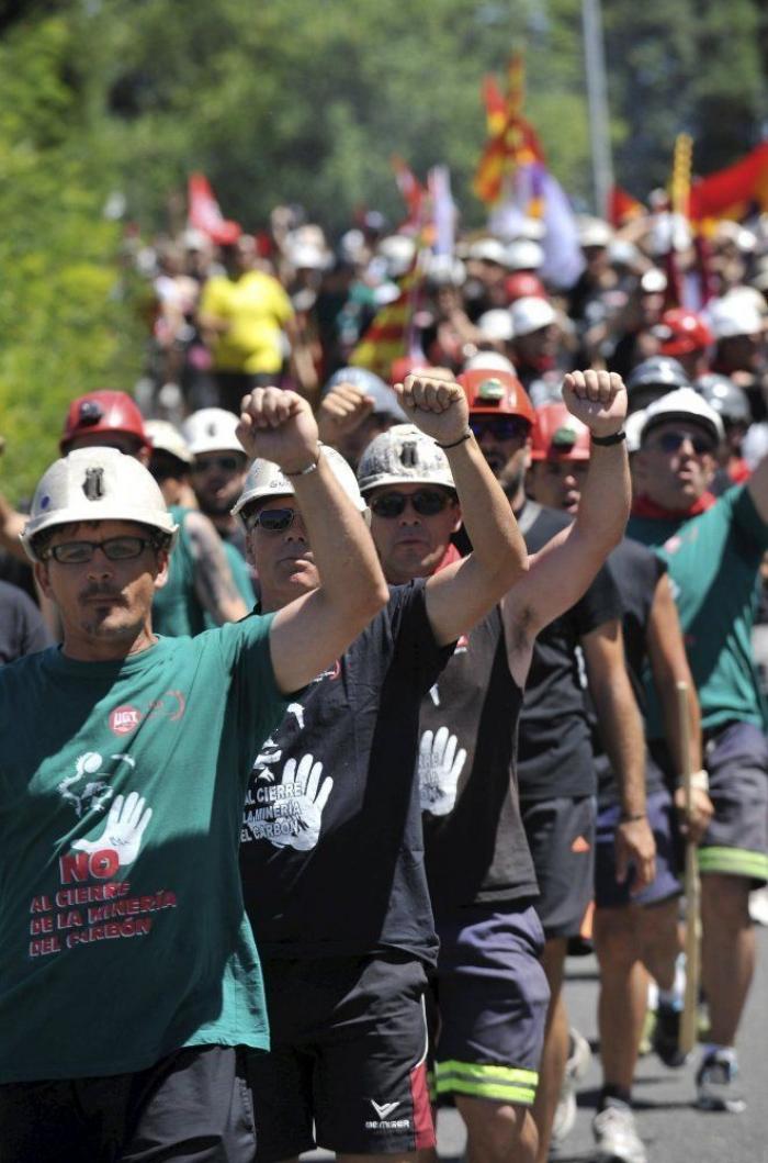 Marcha negra: Los mineros superan el desgaste con la aclamación de Alcobendas