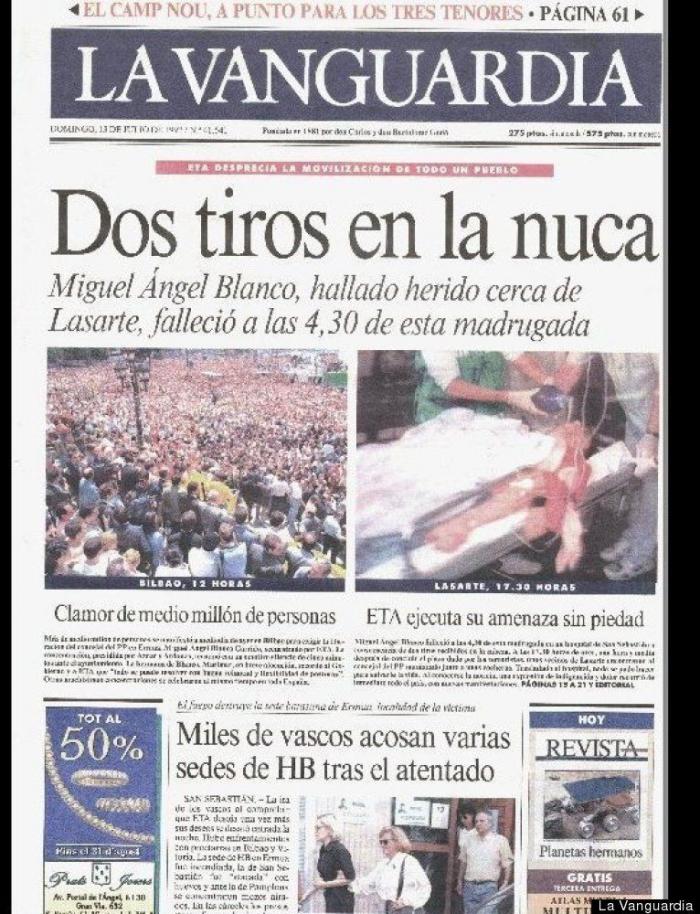 Así contó la prensa el asesinato de Miguel Ángel Blanco en 1997 (FOTOS)
