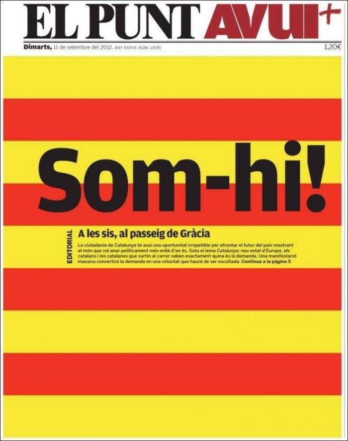 Diada 2012: El independentismo saca músculo en el día de Cataluña