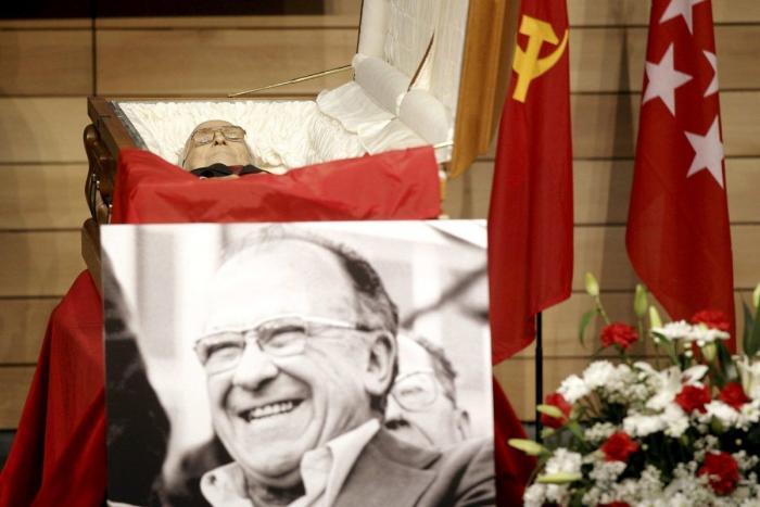 Muerte Santiago Carrillo: Último adiós en Madrid en la sede de CCOO (VÍDEOS, FOTOS)