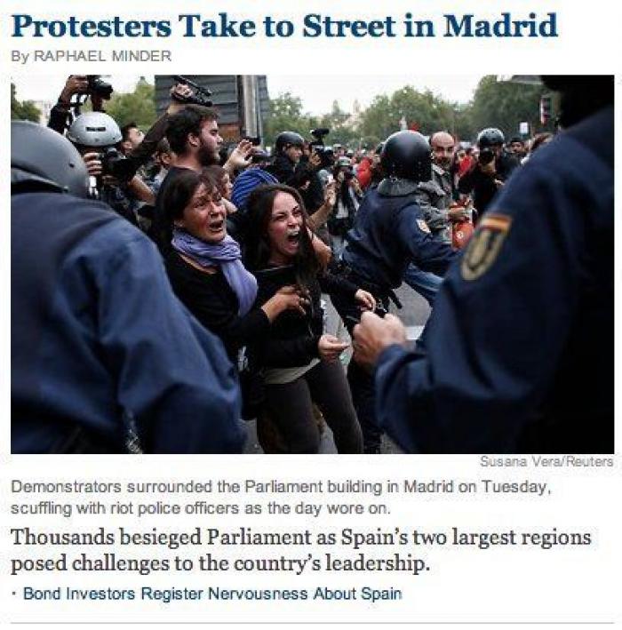 25-S: La protesta, en la prensa nacional e internacional (FOTOS)