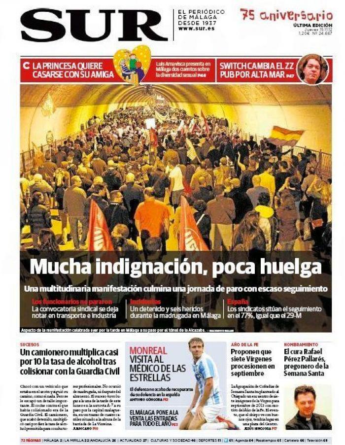 Portadas del 14N: la huelga, en los periódicos (FOTOS)