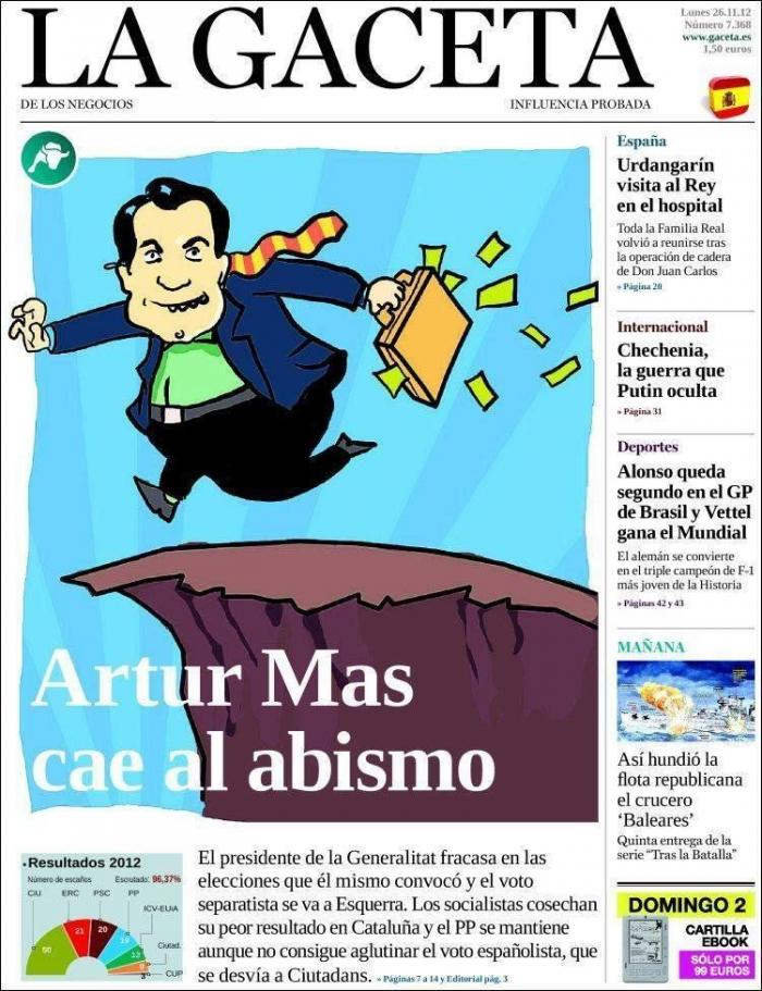 Rajoy considera el resultado de Mas un "fiasco" y le pide que rectifique su apuesta independentista