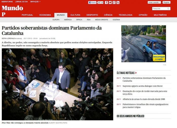 Elecciones Cataluña 2012: La prensa internacional destaca el auge del separatismo (FOTOS)