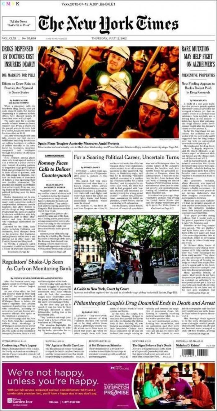 La crisis en España, de nuevo en 'The New York Times': "Para los españoles, tener un trabajo ya no garantiza un salario"
