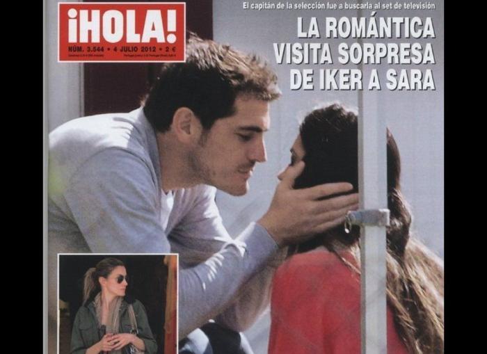 ¿Beso de Iker y Sara en la Eurocopa? De momento, 'casi-beso' (FOTOS)