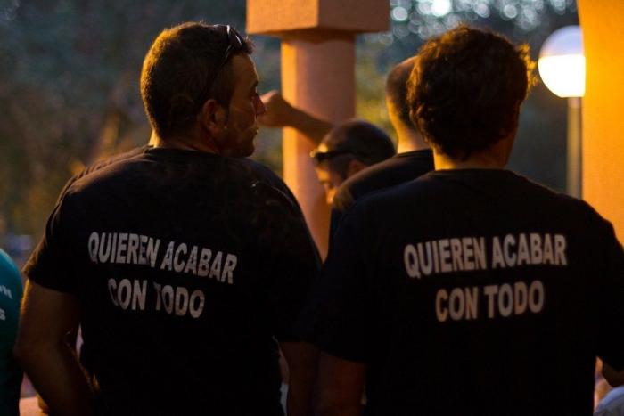 Los mineros son acogidos en Aravaca con un concierto de Aute y Víctor Manuel