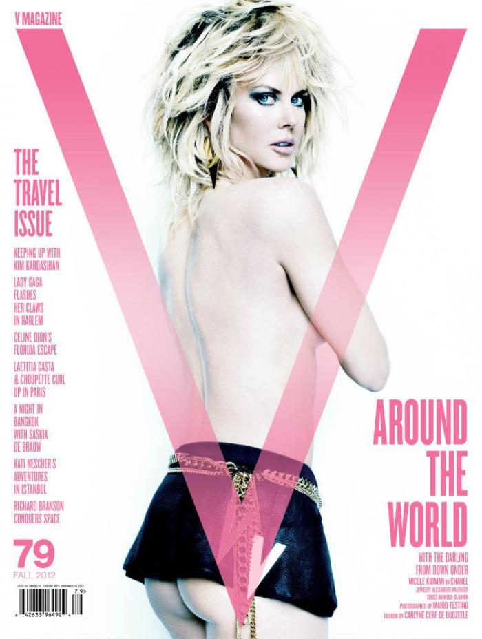 Casi desnuda, Nicole Kidman protagoniza la revista 'V Magazine' (FOTOS)