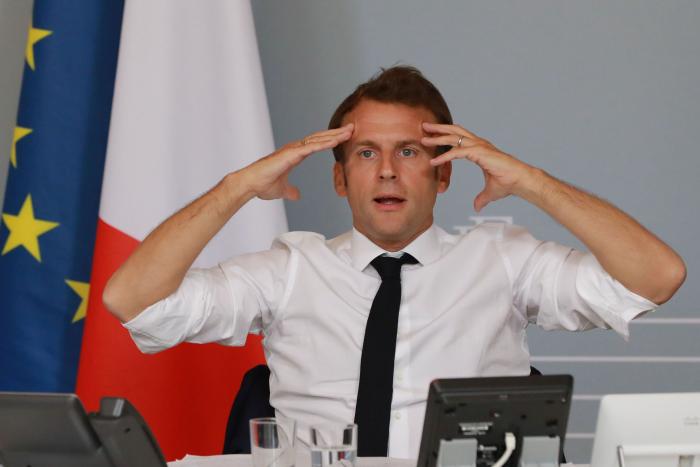 Las fotos de Macron que muestran a las claras la dureza de las negociaciones sobre Ucrania