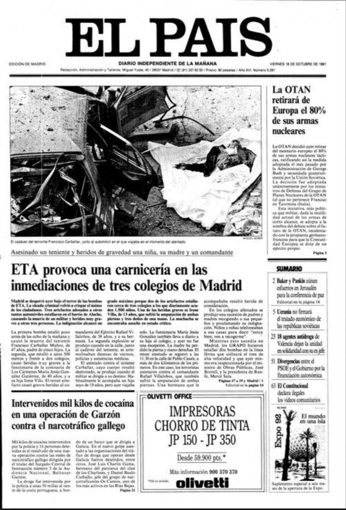 La Eurocámara pide a España que investigue los 379 asesinatos de ETA sin resolver