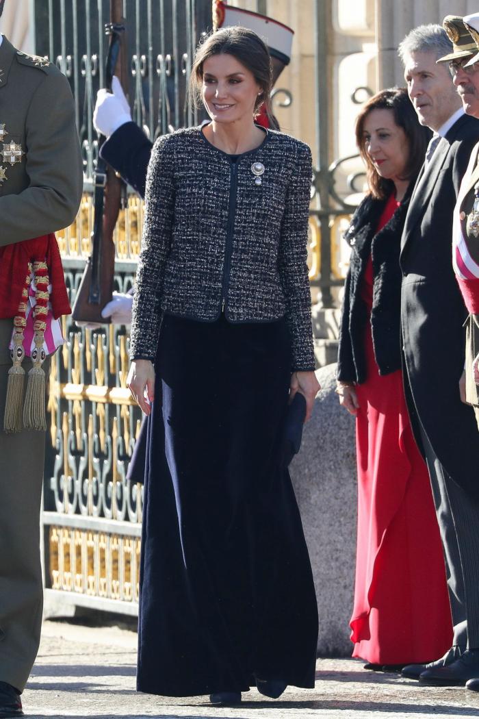 Así ha sido el sobrio 'look' de la reina en la Pascua Militar