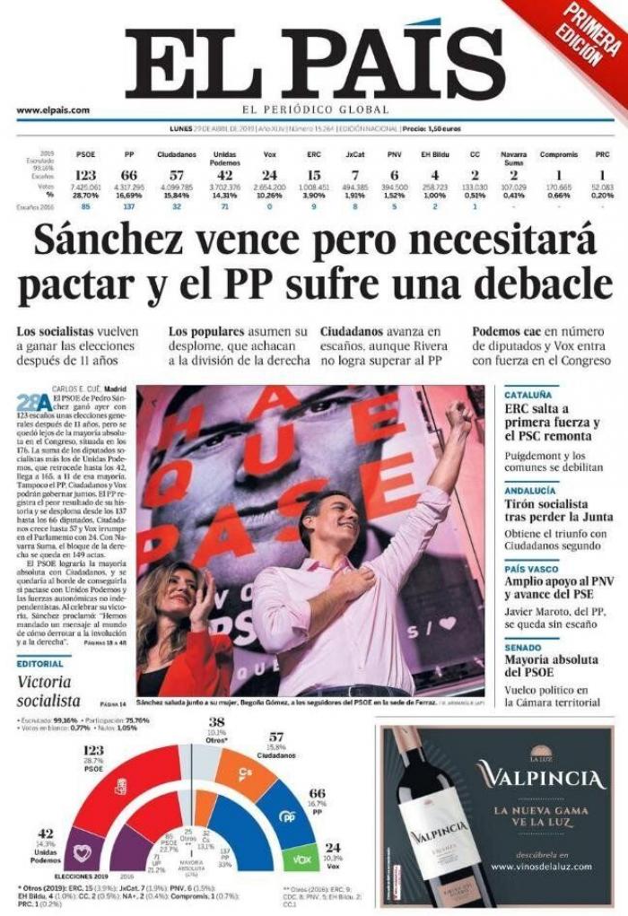 La prensa internacional destaca la resistencia de Sánchez y el fin de la "excepción española" por el desembarco de la ultraderecha