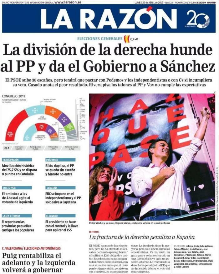 Espinosa de los Monteros (Vox) 5 días antes de la victoria de Sánchez: "Lo que vamos a disfrutar el domingo con los progres"