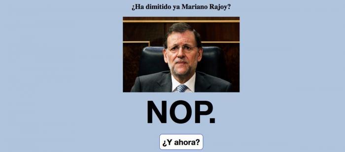 ¿Dimite Rajoy?: una web en clave de humor tiene la respuesta (FOTOS, TUITS)