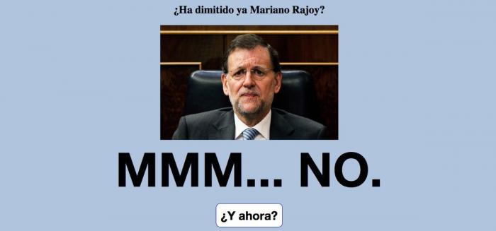 ¿Dimite Rajoy?: una web en clave de humor tiene la respuesta (FOTOS, TUITS)