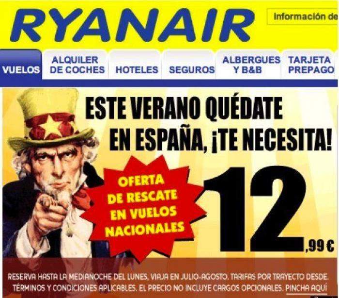 Un juzgado declara ilícita la publicidad de Ryanair en la que aparecen azafatas en bikini