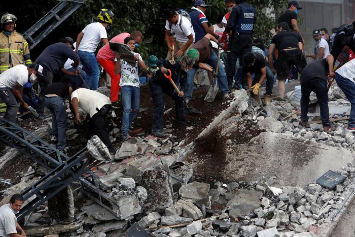 En imágenes: destrucción y caos tras el terremoto en México