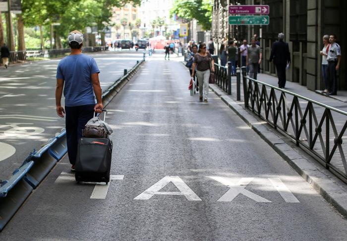 Las imágenes de la protesta de los taxistas en toda España