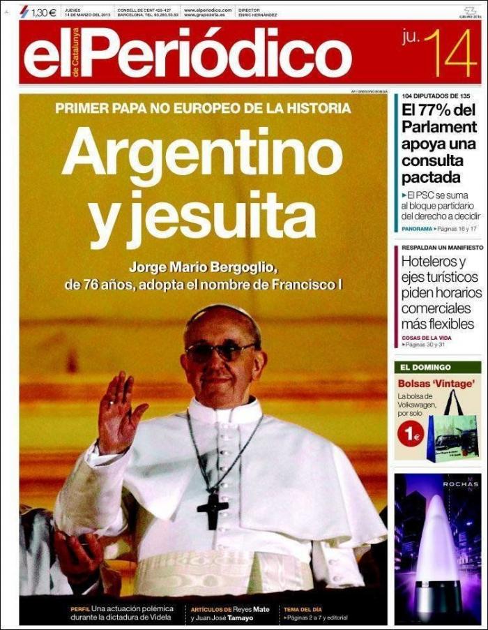 Francisco I, Jorge Mario Bergoglio, nuevo papa: Las portadas de los periódicos (FOTOS)